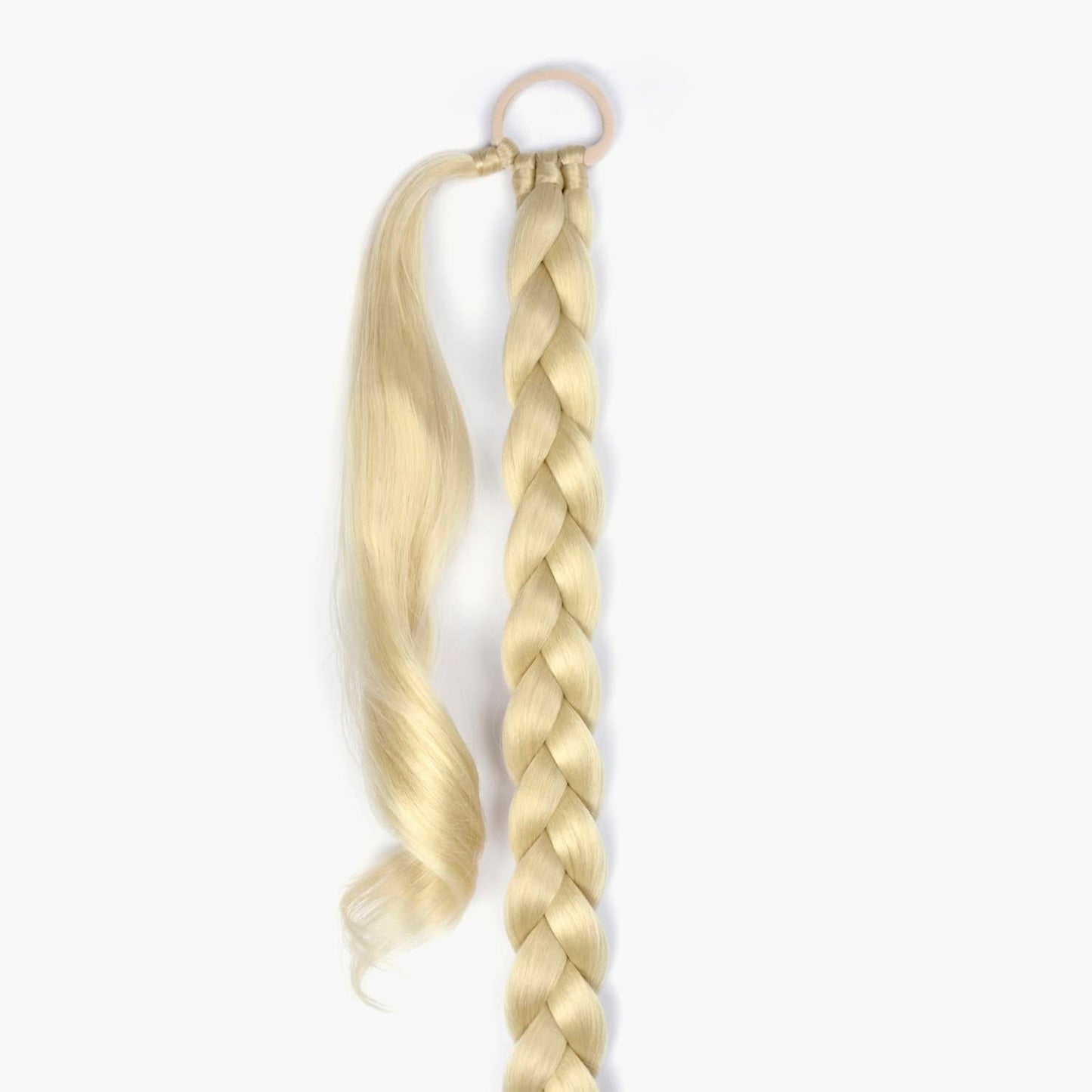 LyoRuSi 2 Pack Long Braided Ponytail Extension with Hair Tie Straight Wrap Around Braided Ponytail Extension(613#)