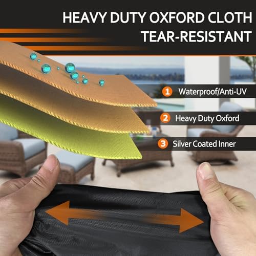 STARTWO Patio Outdoor Chair Covers, Outdoor Furniture Covers Waterproof adapter for Lawn Lounge Seat, Wicker, Swivel, Adirondack, Rocking Chairs, 32"Lx 37" W x 36"H inch, Black