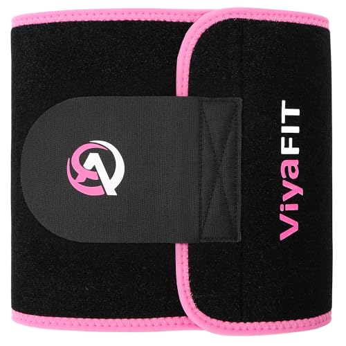 Viyafit Waist Trimmer Belt, Premium Waist Trainer for Women & Men Pink
