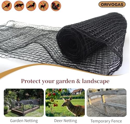Plastic Mesh Fence Deer Fencing 4x75ft,Reinforced Edges,55gsm Heavy Duty Temporary Fence,Ideal for Garden Netting,Animal Barrier,Safety Netting, Fruit Plant Protection, Black
