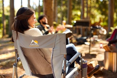 GCI Outdoor FirePit Rocker Low-Ride Outdoor Rocking Chair with Beverage Holder