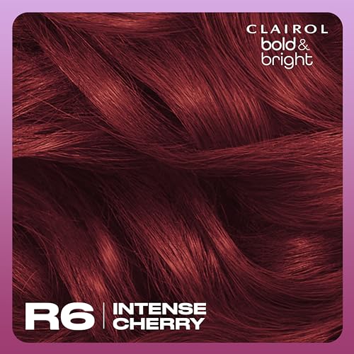 Clairol Bold & Bright Permanent Hair Dye, R6 Intense Cherry Hair Color, Pack of 1