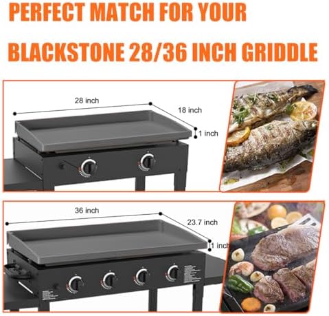 Blackstone Silicone Griddle Mat - Heavy Duty Food Grade, Gray, 28in