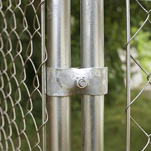 10 Set Chain Link Fence Panel Clamps 1-3/8" Dog Kennel Panel Clamp for Round Pipe Panel Frame