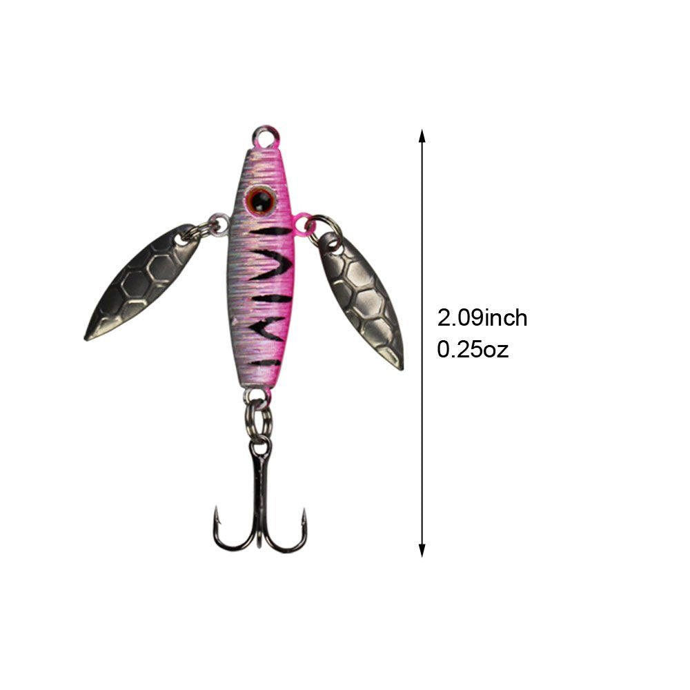 Ice Fishing Jigs with Treble Hooks Lead Jig Hooks Winter Metal Lures