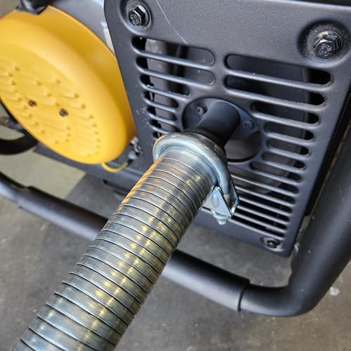 Generator Exhaust Extension Silencer Kit with Insulated Through-Wall Mounting Plate - Includes 3 Adapters - Fits All portable Generators