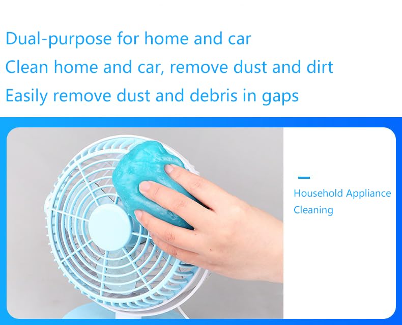 AutoNexusSupply Car Cleaning Gel, 5.6 oz Reusable Automotive Detail Putty for Crevices, Vents, and Dust Removal - Blue Cleaning Slime for Car Detailing