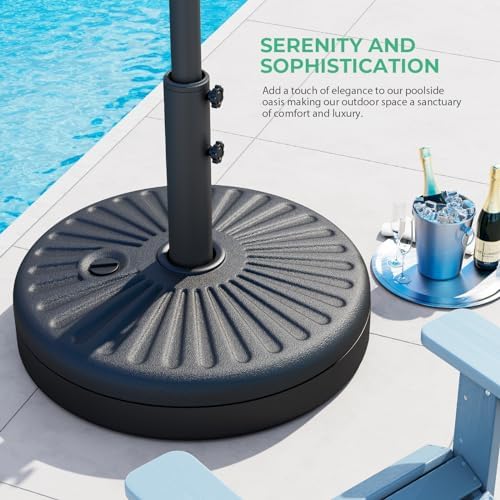 JEAREY 22L Patio Umbrella Stand, Outdoor Umbrella Base Water Filled Stand, Patio Outdoor Umbrella Holder (Black)