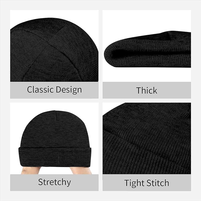 LOKIDVE Men Women Dinosaur Retired 2022 Winter Embroidered Cuff Beanie Hat Knit Skull Cap