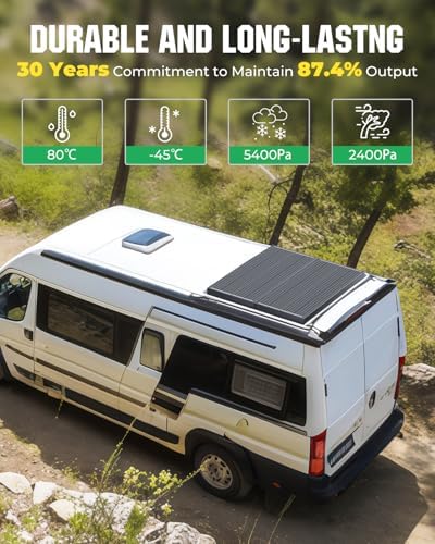 18BB 200W Solar Panel, 2Pcs N-Type 12V/24V 100 Watt Solar Panels, 25% High Efficiency Monocrystalline Solar Module, for RV, Boat, Marine, Trailer, Farm, Rooftop and Home Off-Grid System