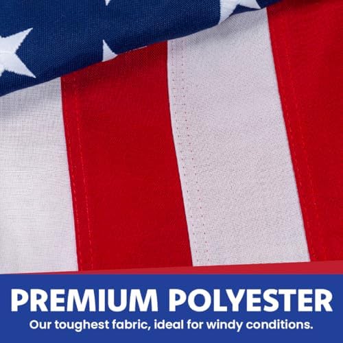 Made in USA Flags Co - 3x5 American Flag - Heavy Duty USA Flag with Premium PolyMax Polyester, Sewn Stripes, & Embroidered Stars - All Weather American Flags for Outside - FMAA Certified, US Made