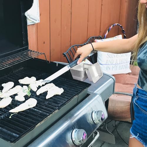 BBQ-PLUS 20 Pack Drip Pan Liners for Ninja Woodfire Outdoor Grill Pro XL and Pro Connect XL Disposable Aluminum Foil Grease Tray for Ninja Woodfire OG850 OG951 Series
