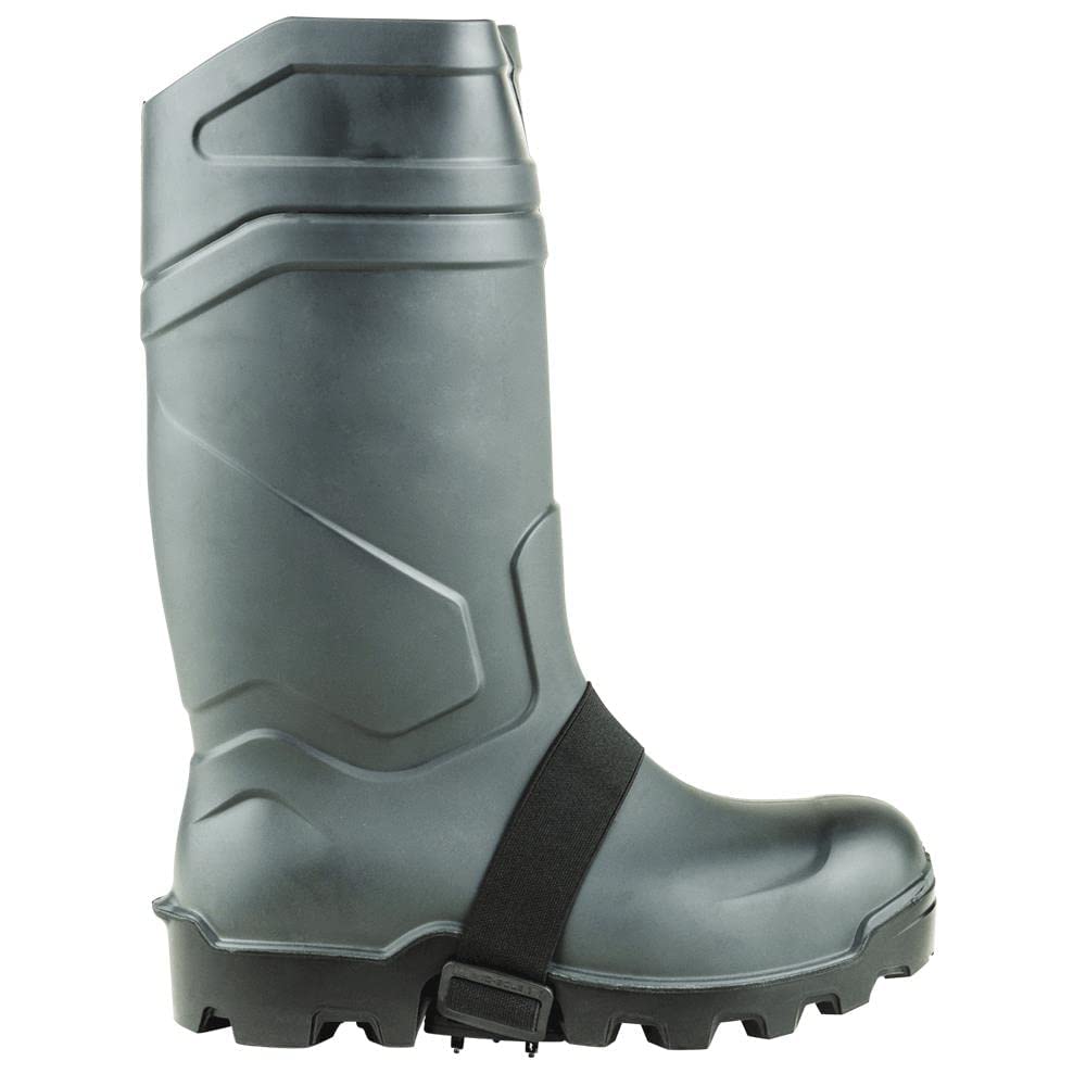 K1 Mid-Sole Ice Cleats - Rotatable Traction Aids For Shoes/Boots - Indoor/Outdoor, Climbing, Driving - High Profile - Black