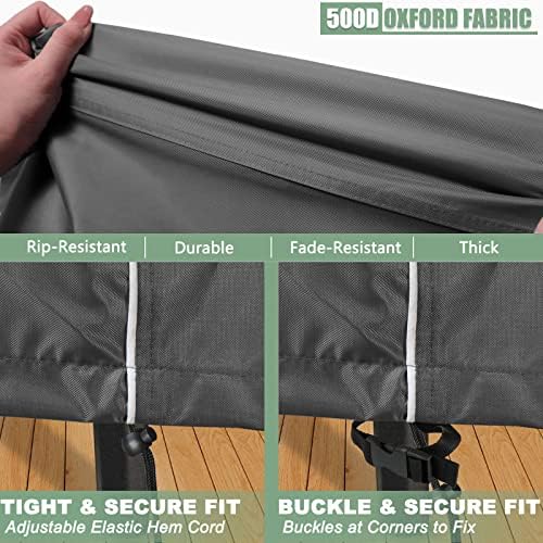 Gasadar Patio Furniture Cover 4-Piece Set, Heavy Dut 600D Outdoor Furniture Cover Waterproof for Lawn Patio Chairs, Loveseat and Coffe table, Grey