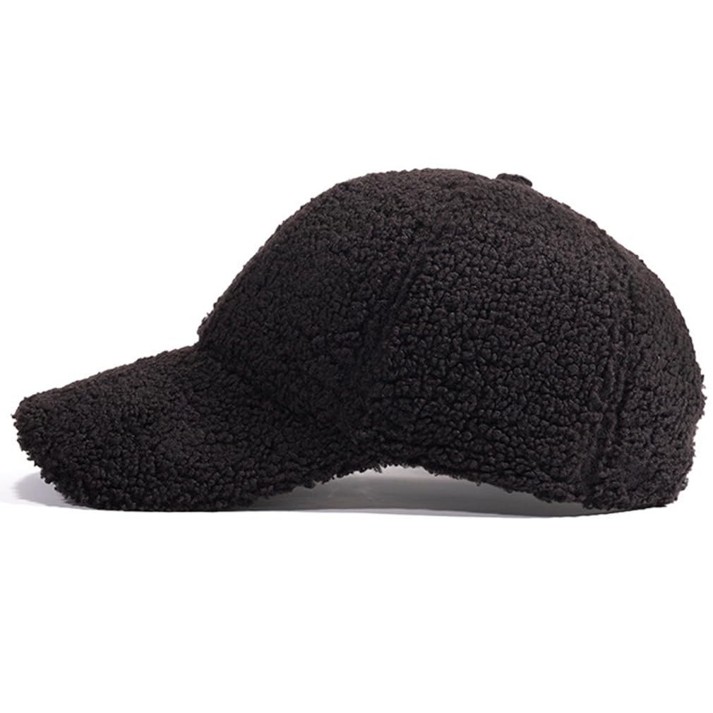 LUTICELI Women's Lamb Wool Winter Baseball Caps Soft Solid Color Warm Baseball Hat