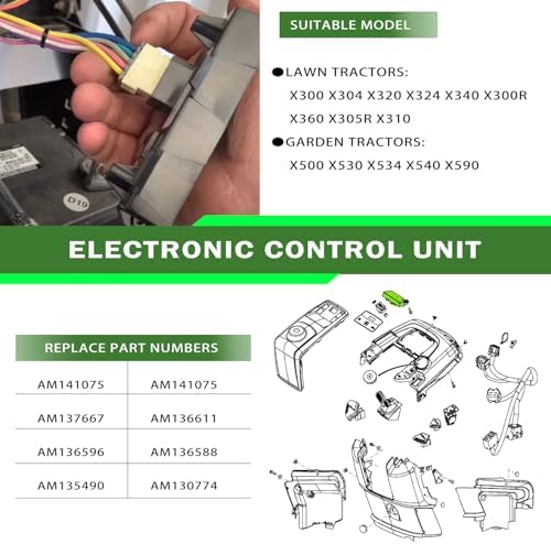 Replacement for AM141075 Electronic Control Unit for X300 X304 X320 X324 X340 X300R X360 X305R X310 X500 X530 X590