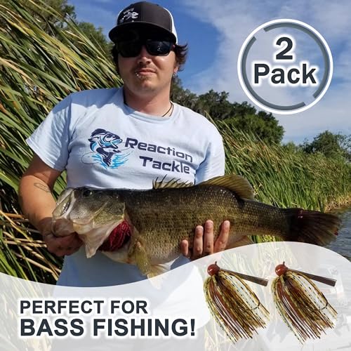 Reaction Tackle Tungsten Football Jig for Bass Fishing - 1/2 oz Candy Craw