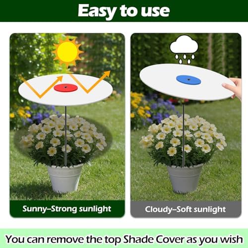 3Pack- 17in Plants Shade Cover for Outdoor Plants, 65% Sunblock garden Shade Cloth, Garden plant umbrellas for flower, Sun Shade for Plants