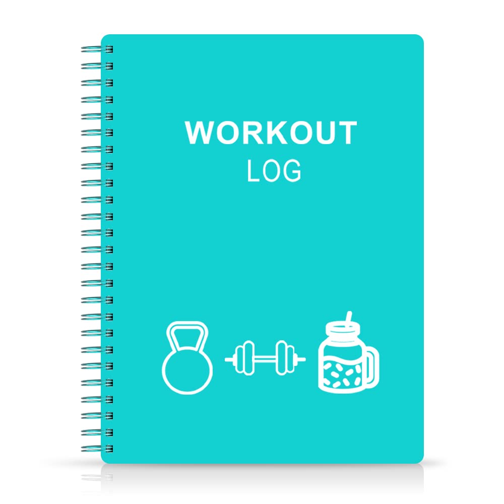 Workout Log for Women & Men - A5 Fitness Planner/Journal to Track Weight Loss, Workout Journal for GYM, Bodybuilding Progress - Daily Health & Wellness Tracker, Teal