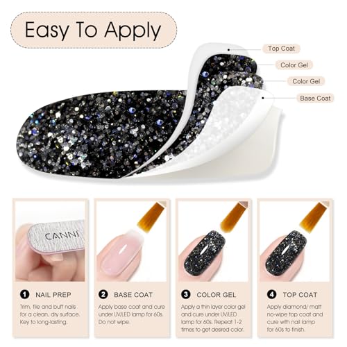 CANNI Jelly Nail Gel Polish, 1Pcs Gel Polish Jelly Pink Transparent Color Gel Polish Nail High Gloss Soak Off U V Gel Nail French Nail Manicure Salon DIY
