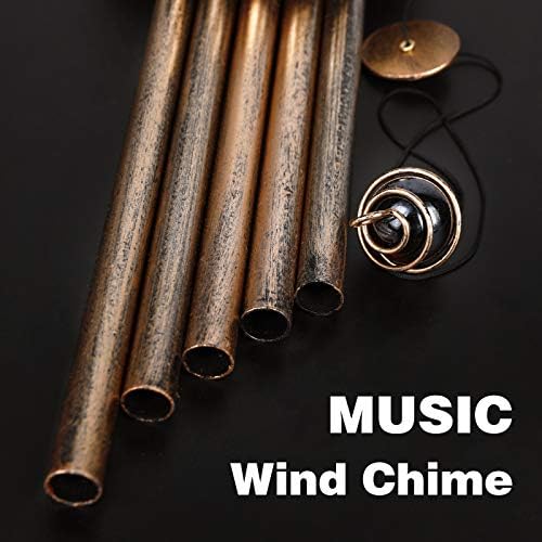 Solar Wind Chimes, Sun Wind Chime Outdoor Clearance w/Glowing Crackle Glass LED Unique Wind Bells for Outside Waterproof Chimes, Gifts for Her/Him (42" Long Metal Chimes)…