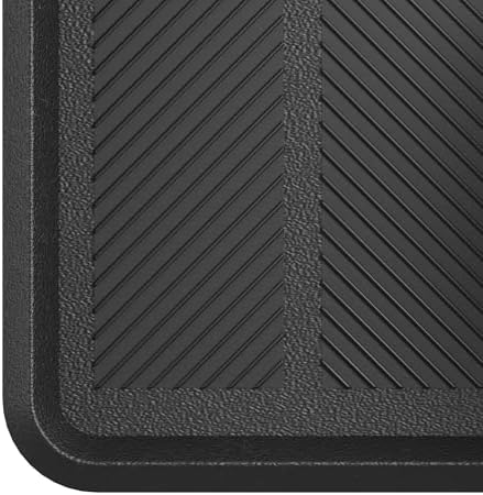 Indoor/Outdoor Hose-Wash Lines Design Non-Slip Rubber 16" x 32" Modern Entryway Mat for Entryway, Patio, Backyard, Garage, 16" x 32", Black