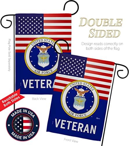 US Air Force Veteran Flag Home Decorations Official Armed Forces USAF American Flags For Outside House Banner Garden Remembrance Retire Military Memorabilia Memorial Wall Art Lawn Porch Room Poster Veteran Gifts Gifts Made In USA