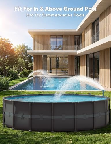 Pool Fountains for Above and In-ground Pools【Original by POOLHACKER】, Adjustable Whale Tail Waterfall Wide Width Pool Sprinkler Fountain for Relaxation & Cooling 10-20 Degrees