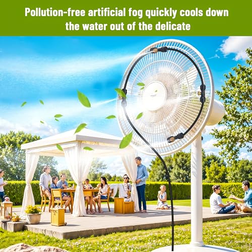 Misters for Outside Patio, 75FT Misting Cooling System with Water Filter & 24 Nozzles - Outdoor High Pressure Mister Kit for Patio, Garden, Backyard, Greenhouse - Cooling, Humidifying, DIY