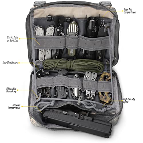 WYNEX Tactical Admin Molle Pouch, Medical EDC EMT Utility Bag Shell Design Attachment Pouches Hiking Belt Bags