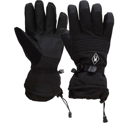 Spyder Men's Ski Gloves - Super Soft Mountain Ski Insulated Gloves for Men - Men's Winter Gloves & Hand Warmers (M-XL), Size Large, Black