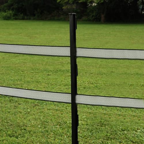 Zareba A-48B 4-Foot Step-in Electric Fence Posts - 50 Pack for Electric Fence System - Sturdy & Easy Installation, Black