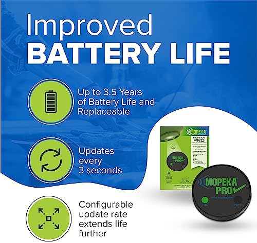 Mopeka Pro Check Universal Sensor - Bluetooth Ultrasonic Sensor for Steel Propane Tanks - Perfect for Propane Grills, Water Tanks & Campers - Water Level SensorUp to 250 Gallon Tanks