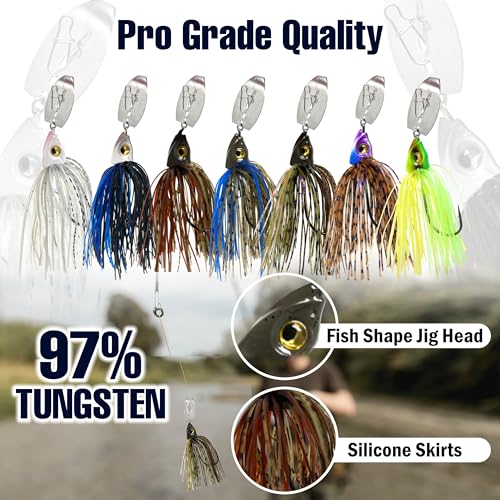 Reaction Tackle Bladed Swim Jigs 1/2 Black/Blue