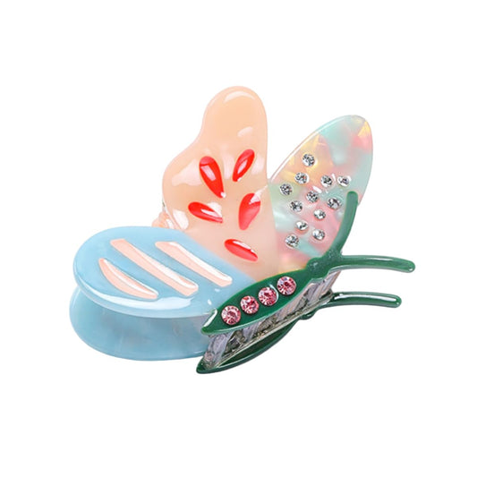 Novelty Butterfly Hair Clip,Acetate Claw Clips,Hair Clips for Women,Green