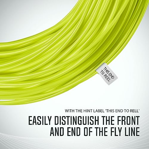 Piscifun Sword Fly Fishing Line with Welded Loop, Weight Forward Floating Fly Line, WF3wt, 90FT, Fluorescent Yellow