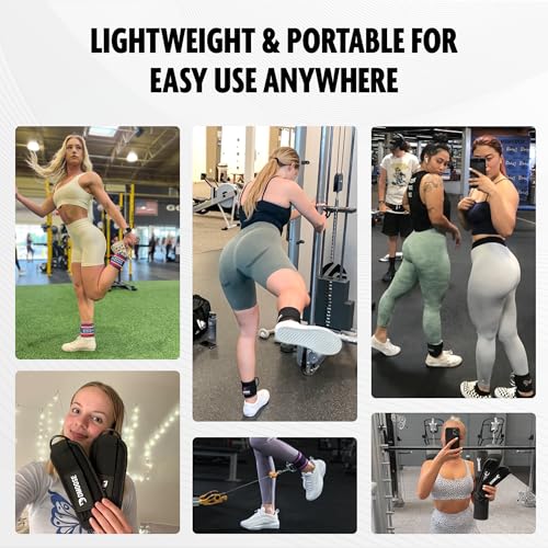 DMoose Ankle Straps for Cable Machines Women - One Size Fit with Premium Padding, Ankle Cable attachments for Gym, Ankle Cable Straps for Workout, Booty Workouts, Leg Extension, Hip Abductors