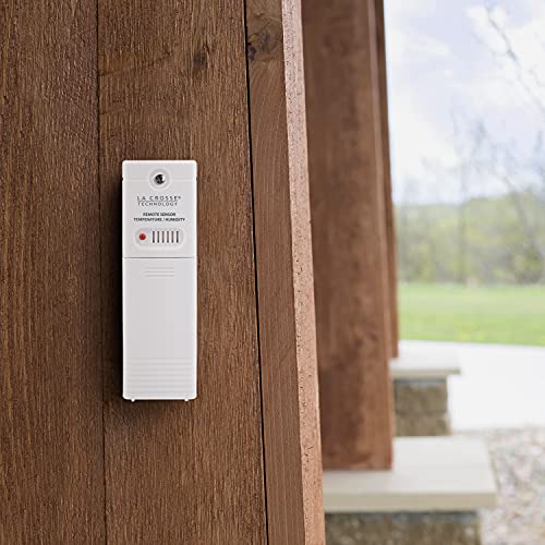 La Crosse Technology Wireless Outdoor Temperature & Humidity Sensor - Wall Mounted, Accurate, Weather Resistant, Wide Temperature & Humidity Gauge Transmission Range (330ft Range), Battery Powered