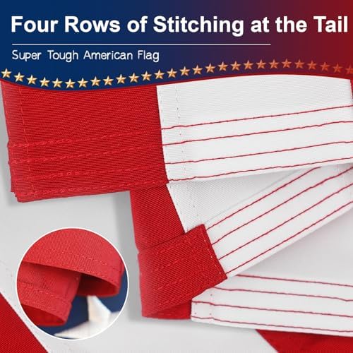Super Strong American Flag,3x 5 American Flag Outdoor Heavy Duty,3by 5 US Flags with Embroidered Stars,3' x 5' For Outside,Embroidered USA 3x5