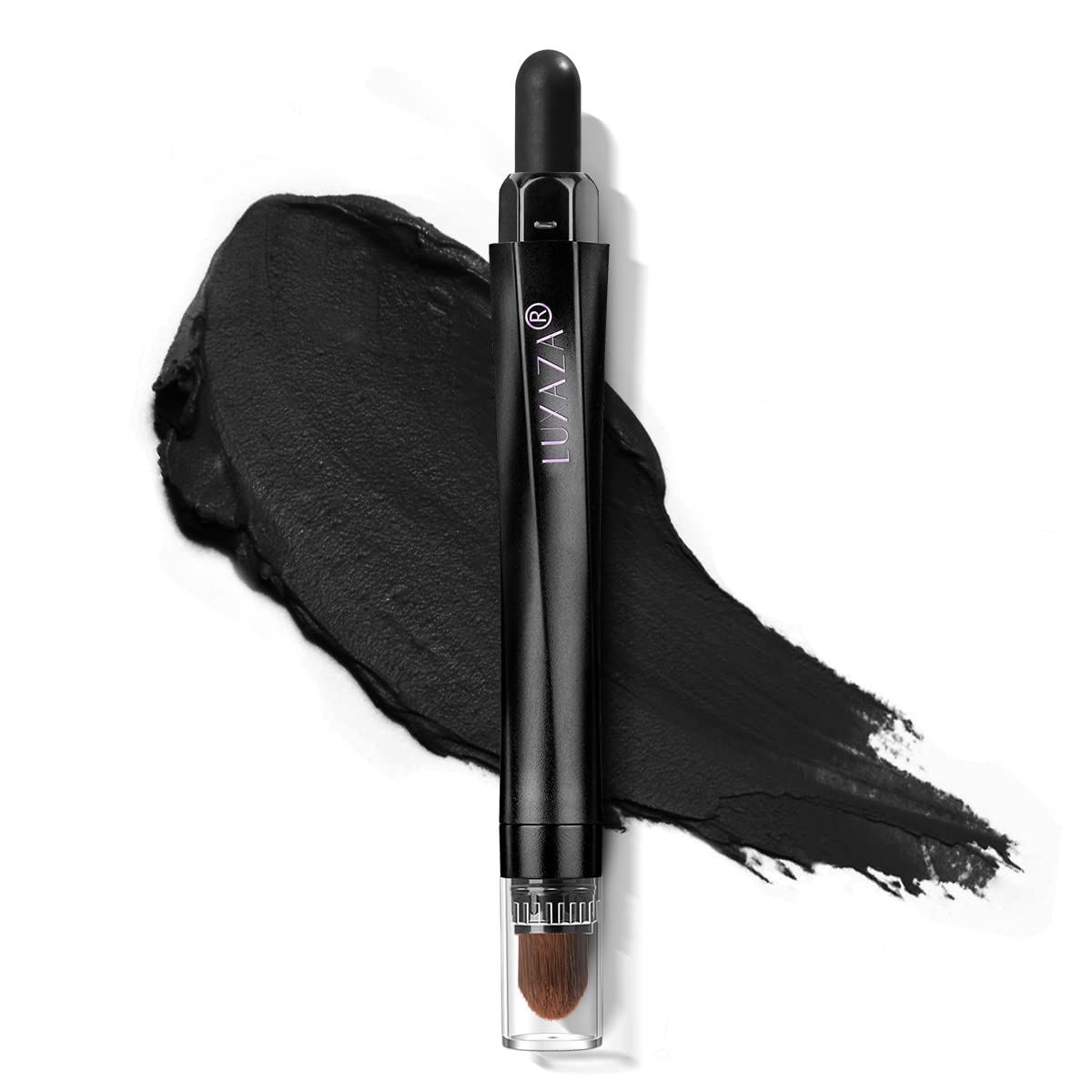 LUXAZA Cream Single Eyeshadow Stick with Blending Brush, Hypoallergenic Eye Shadow Makeup, Pro Waterproof & Long Lasting Eye Brightener, Matte Eyeshadow Pencil Crayon Matte #122