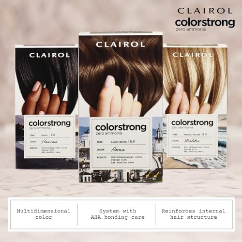 Clairol ColorStrong Permanent Zero Ammonia Hair Dye, 2.8 Blue Black - Desert Nights Hair Color, Pack of 1