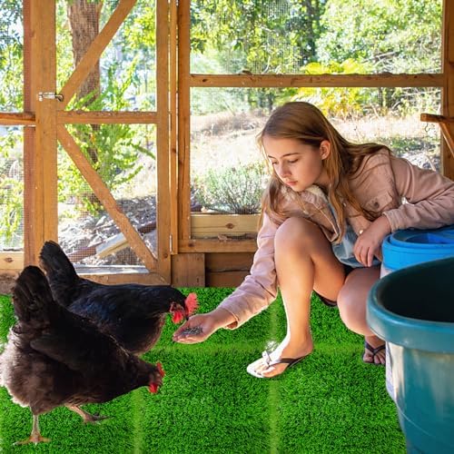 8 Pack Chicken Nesting Pads-12×12",Washable Thicken Artificia Grass Nesting Box Liners Pee Pads Reusable Laying Eggs Bedding for Chickens Coop Pet Outdoor Indoor