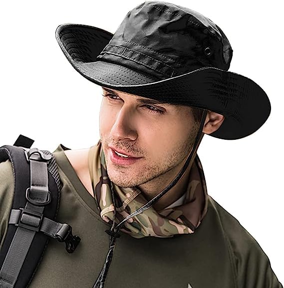 Sun Hats for Men Women Bucket Hat UPF 50+ Boonie Hat Foldable UV Protection Hiking Beach Fishing Summer Safari(Upgraded-1pack-Beige)
