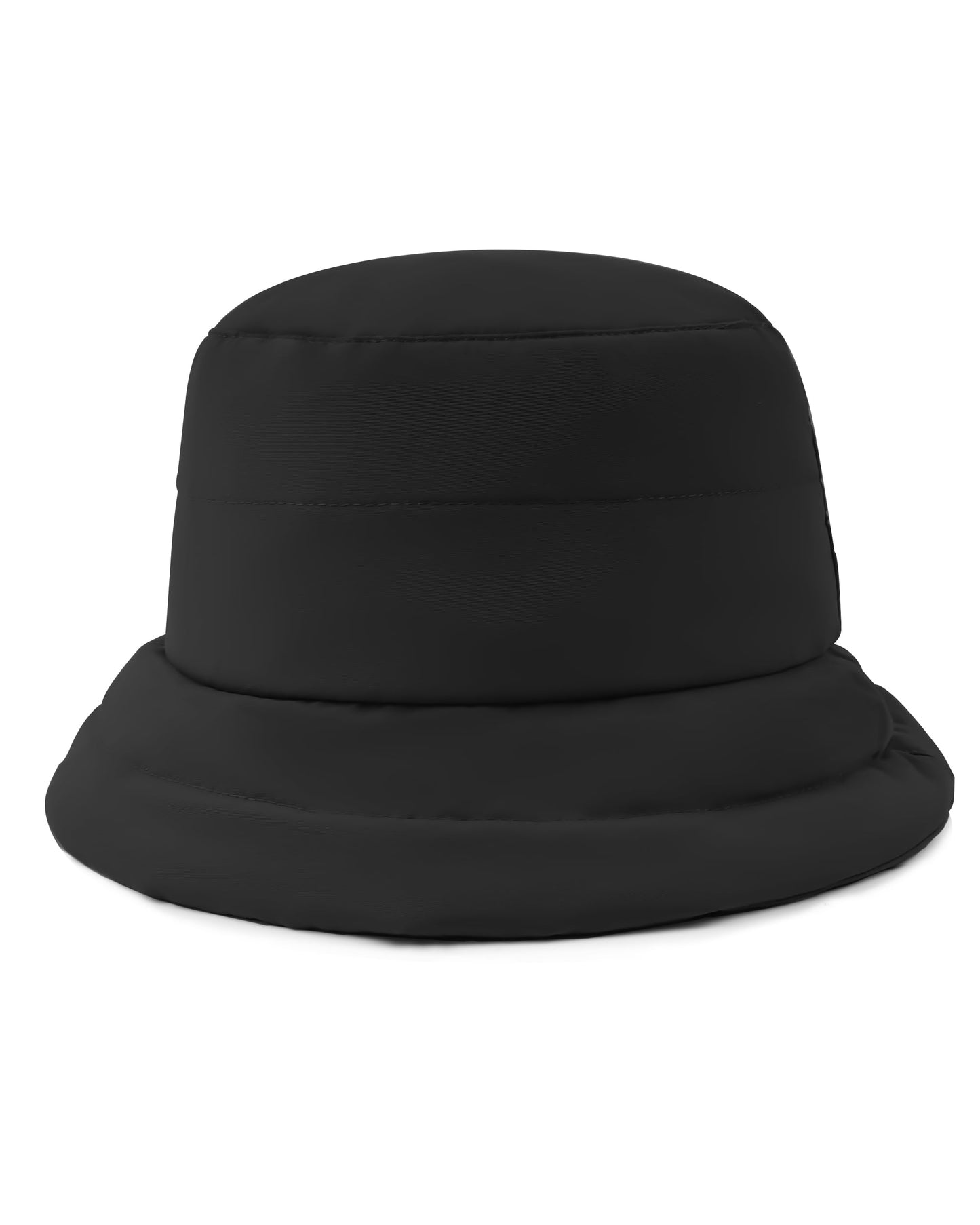 Zylioo XXL Winter Bucket Hat Foldable,Oversize Collapsible Warm Travel Hat,Large Fishing Hat for Big Heads Windproof Black