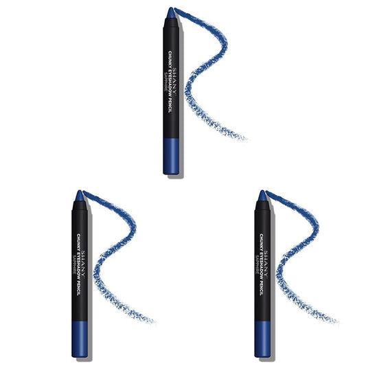 SHANY Chunky Eyeshadow Eye Pencil With Vitamin E & Aloe Vera - SAPPHIRE (Pack of 3)
