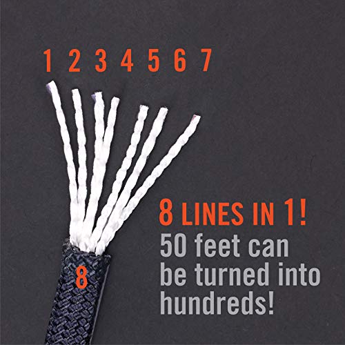 Atwood Rope MFG 550 Paracord 100 Feet 7-Strand Core Nylon Parachute Cord Outside Survival Gear Made in USA | Lanyards, Bracelets, Handle Wraps, Keychain (Pink)