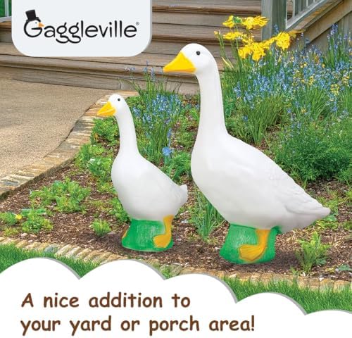 Fox Valley Traders Gaggleville® Large White Goose, Plastic Garden Décor, 23” High
