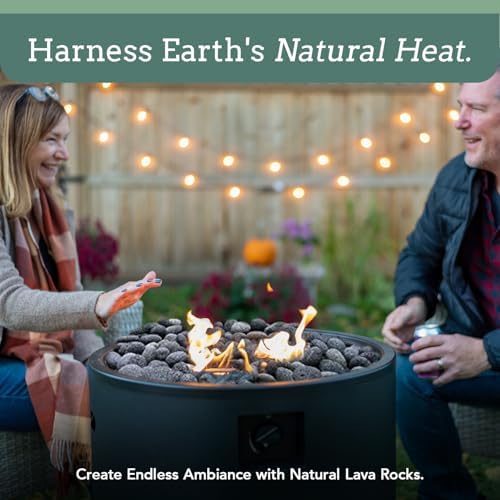 Black Lava Rocks for Fire Pit - 2 to 3 Inch 20 lbs - Gas Fireplace Stones - Volcanic Rock for Propane Fire Pit - Decorative Stone for Outdoor & Indoor Gas Fireplace