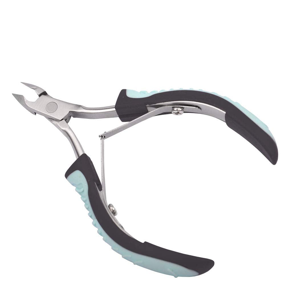 IVON Cuticle Trimmer with Pusher, Cuticle Cutter Remover - Rubber Non-slip Handle