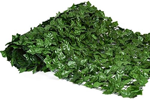 DearHouse 118x39.4in Artificial Ivy Privacy Fence Wall Screen, Artificial Hedges Fence and Faux Ivy Vine Leaf Decoration for Outdoor Garden Decor